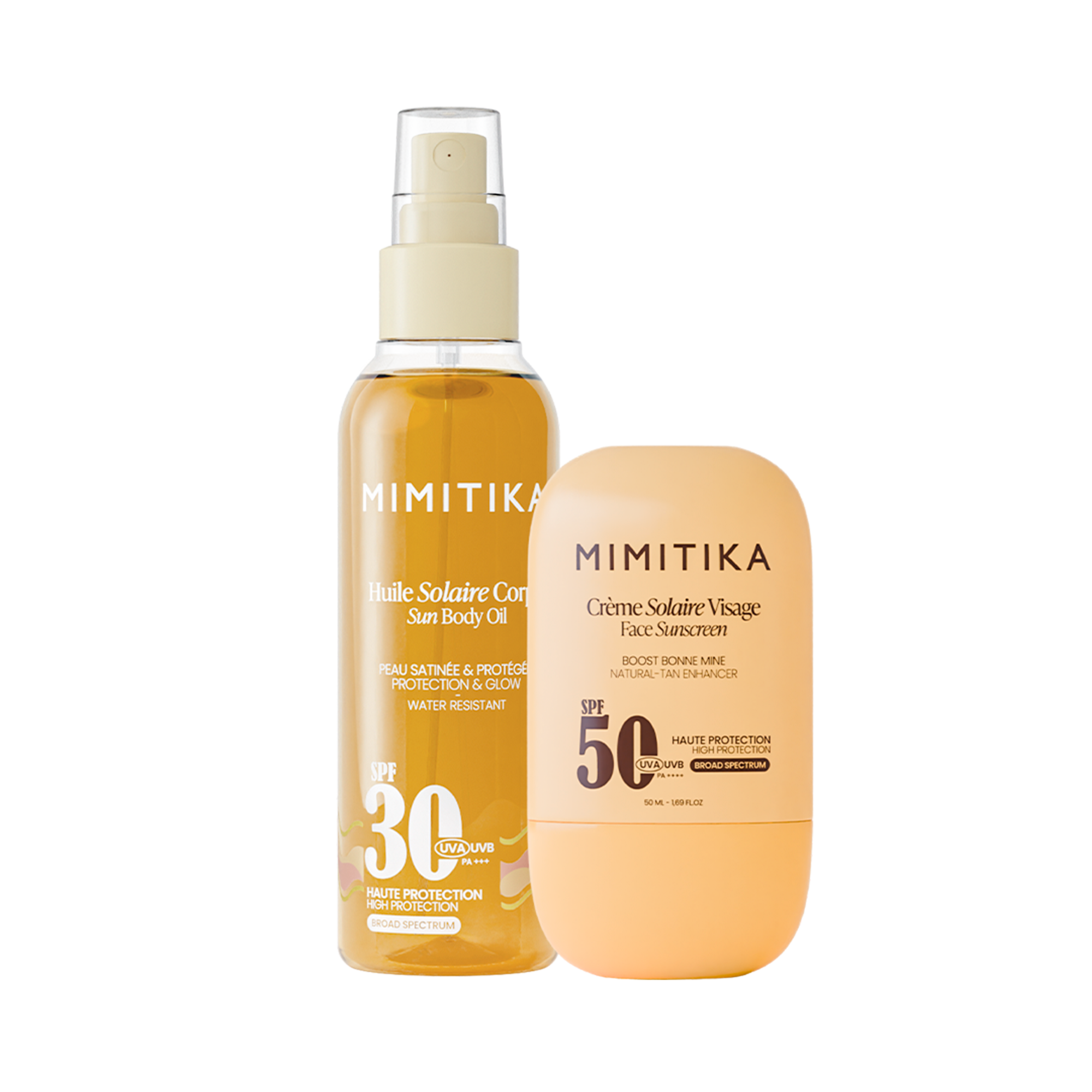 mimitika-duo-cr-me-visage-spf50-huile-solaire-corps-spf30 image 1