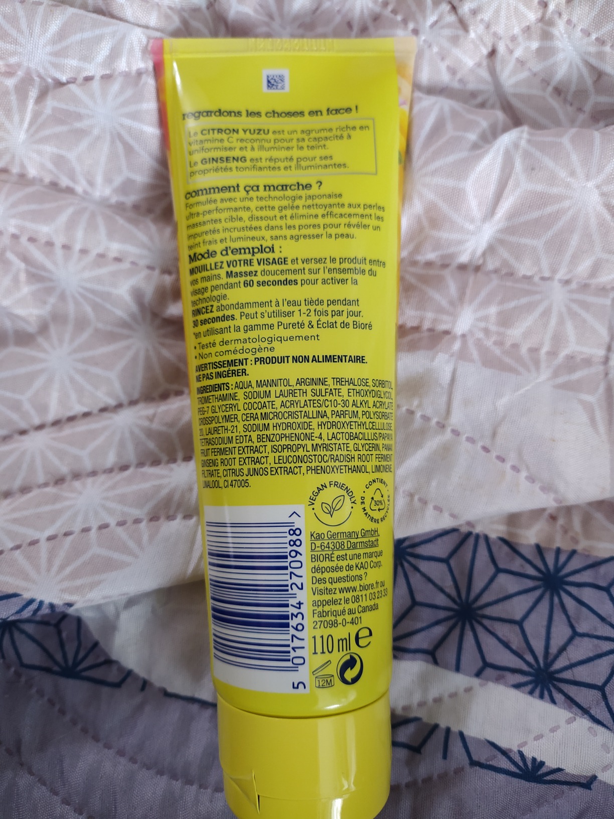 Mon nettoyant du matin depuis un mois