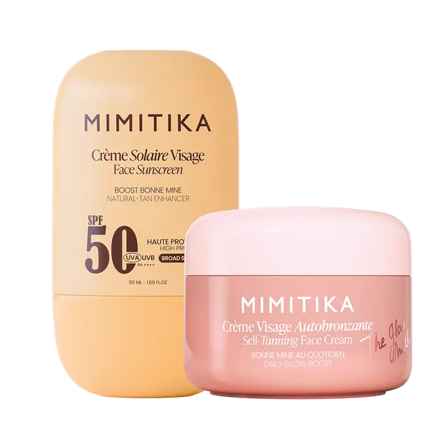 mimitika-duo-best-sellers-cr-me-visage-spf50-cr-me-visage-autobronzante image 1