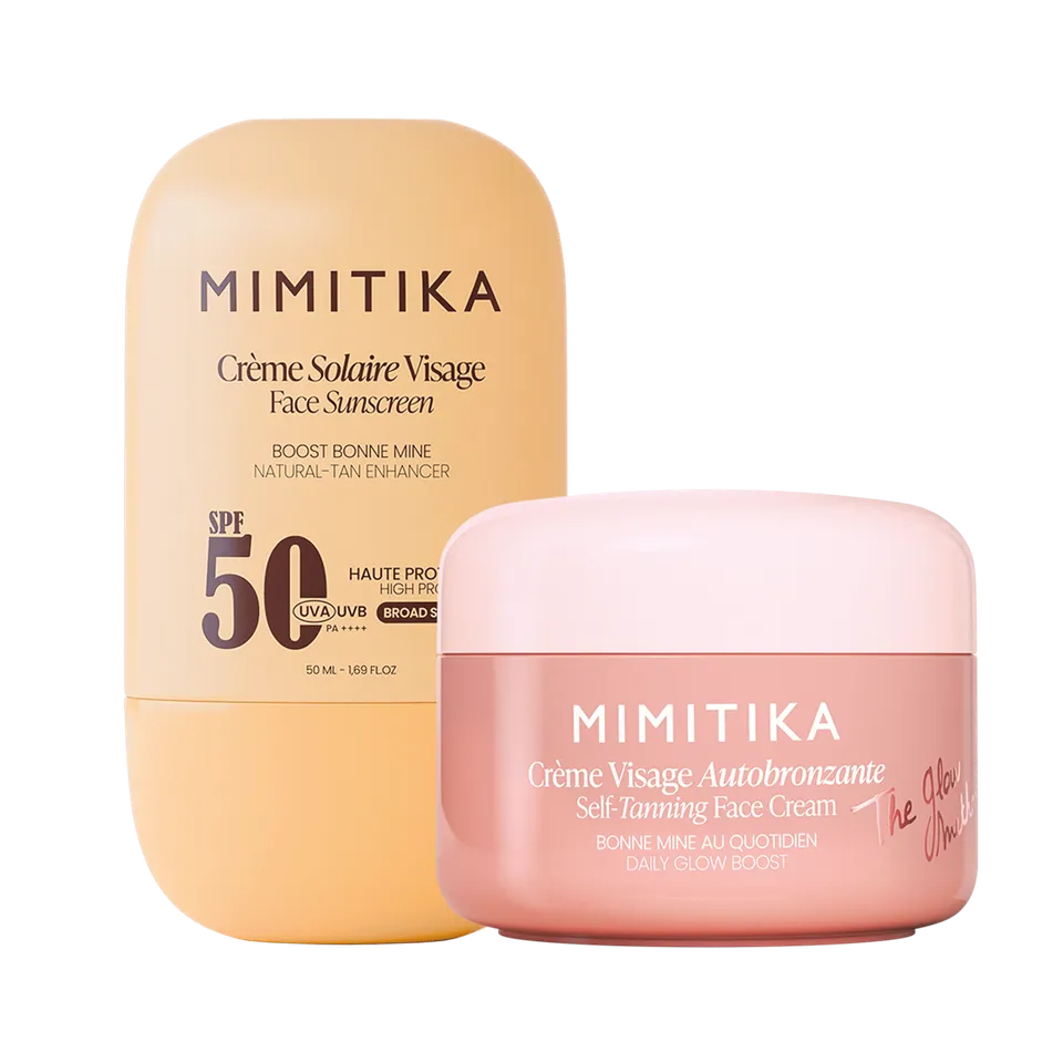 mimitika-duo-best-sellers-cr-me-visage-spf50-cr-me-visage-autobronzante image 1