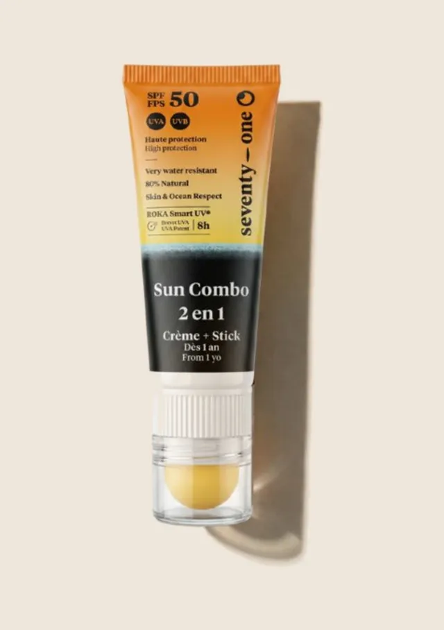 seventyone-percent-sun-combo-spf50-cr-me-solaire-stick-2-en-1-visage-et-l-vres image 1