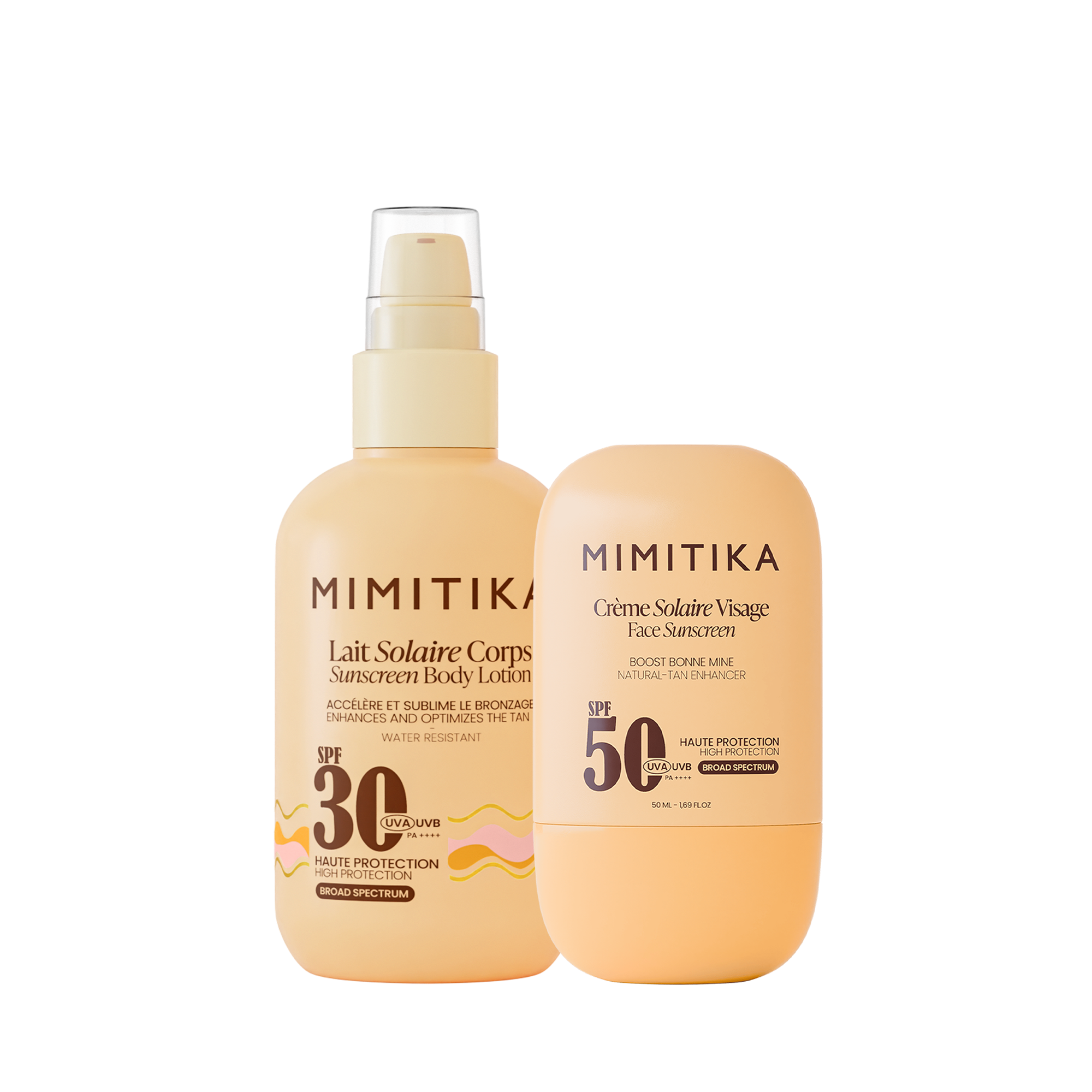 mimitika-duo-cr-me-visage-spf50-lait-solaire-spf30-protection-visage-et-corps image 1