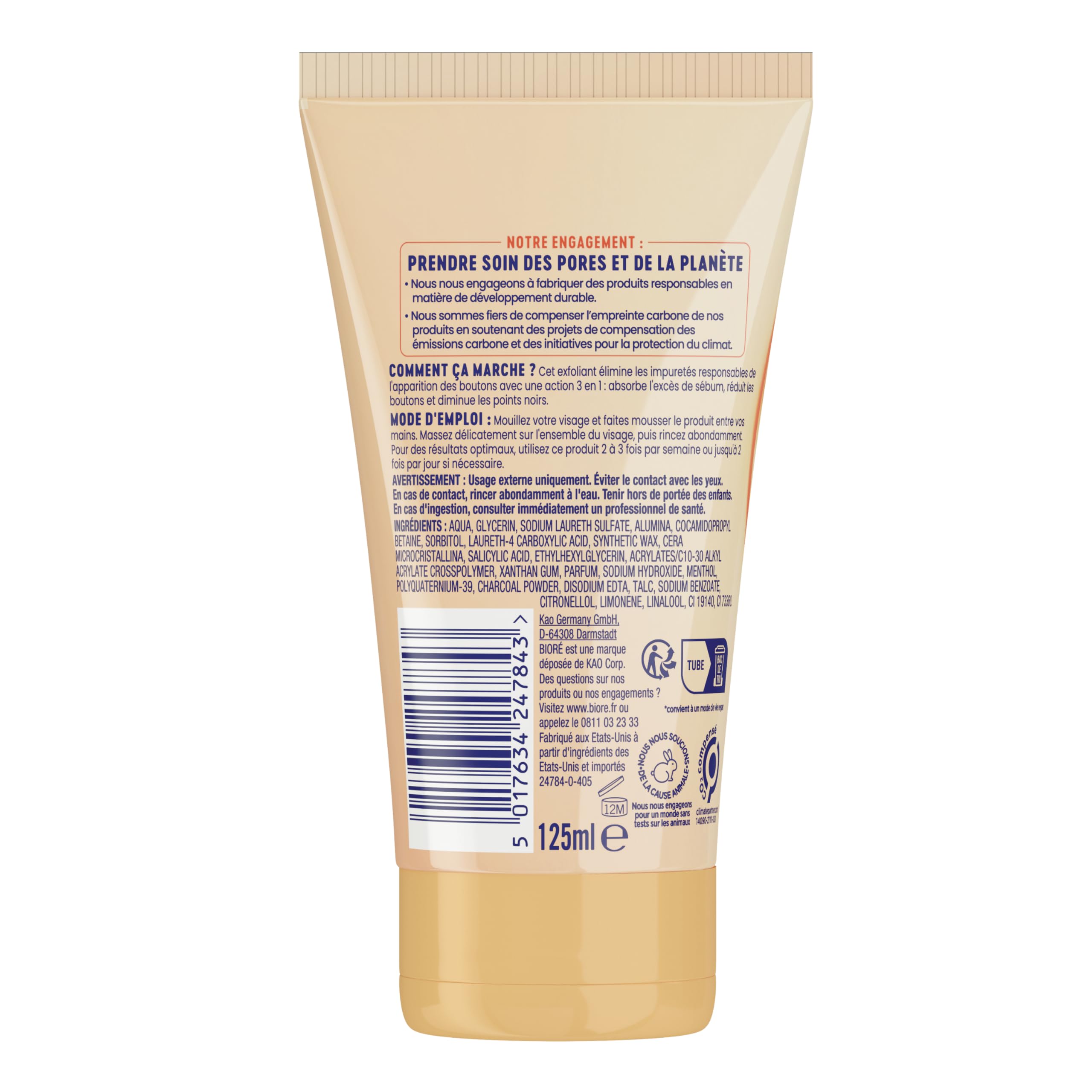 bior-exfoliant-d-sincrustant-anti-boutons-charbon-acide-salicylique-125-ml image 2