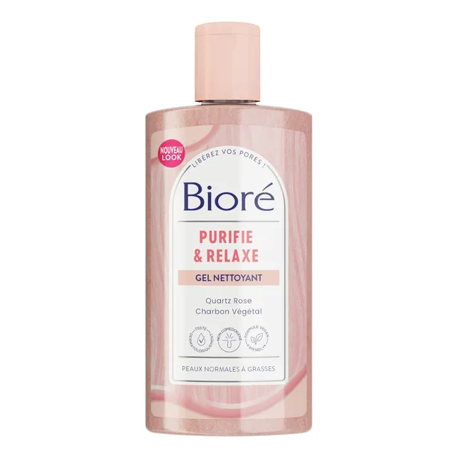bior-gel-nettoyant-purifie-relaxe-quartz-rose-charbon-200-ml-gel-purifiant-anti- image 1