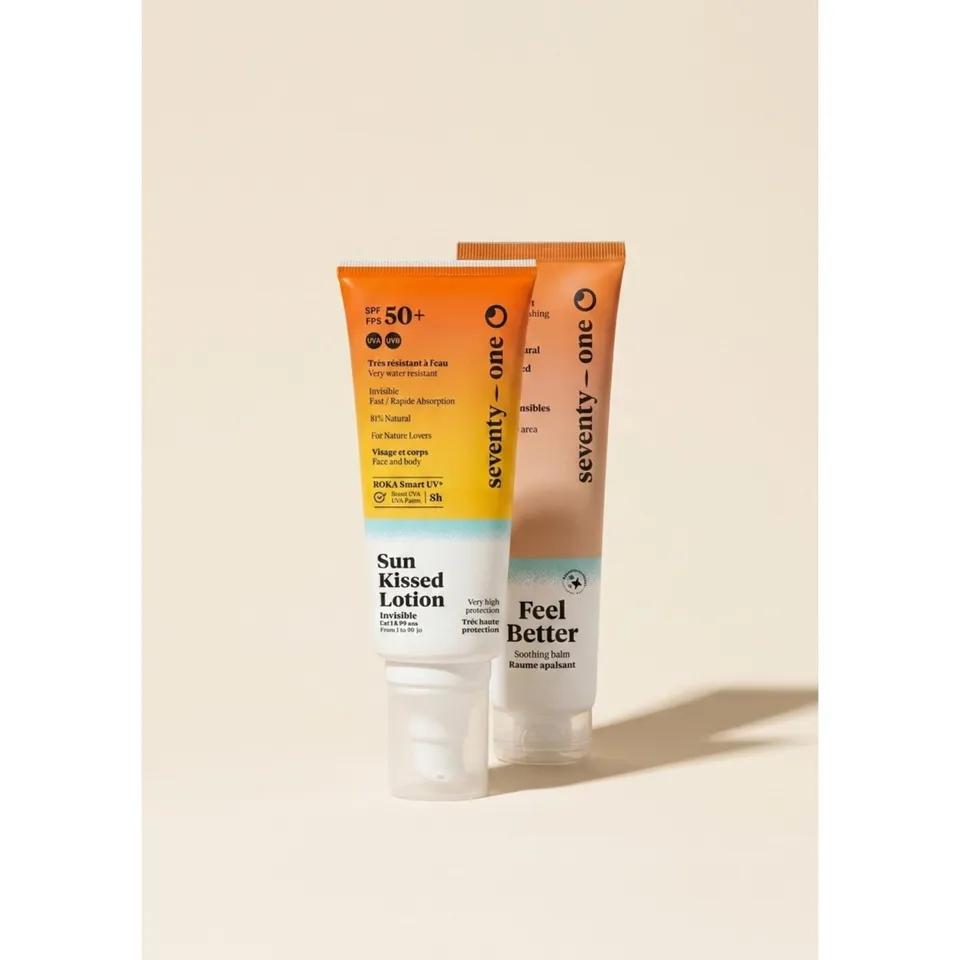 seventyone-percent-le-duo-visage-signature-lotion-spf50-baume-feel-better image 1