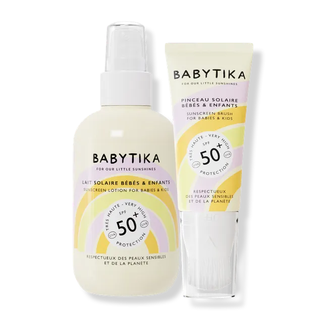 mimitika-duo-babytika-spf50-lait-solaire-enfant-pinceau-visage image 1
