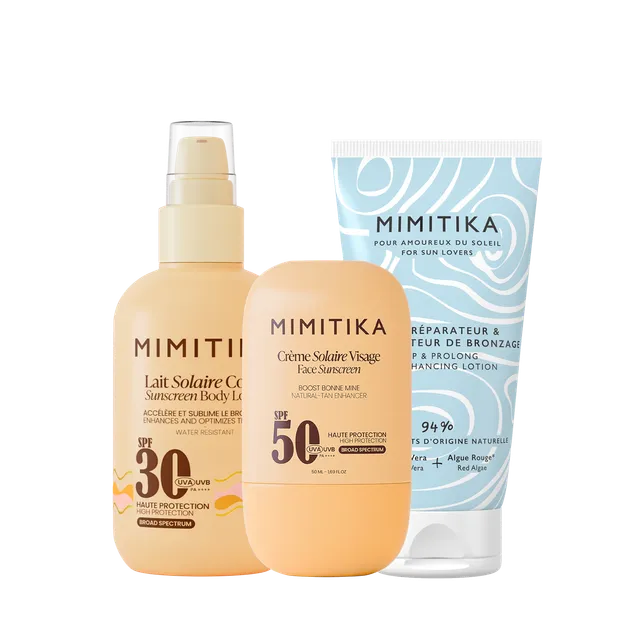 mimitika-trio-protection-solaire-lait-solaire-corps-spf30-cr-me-solaire-visage-s image 1