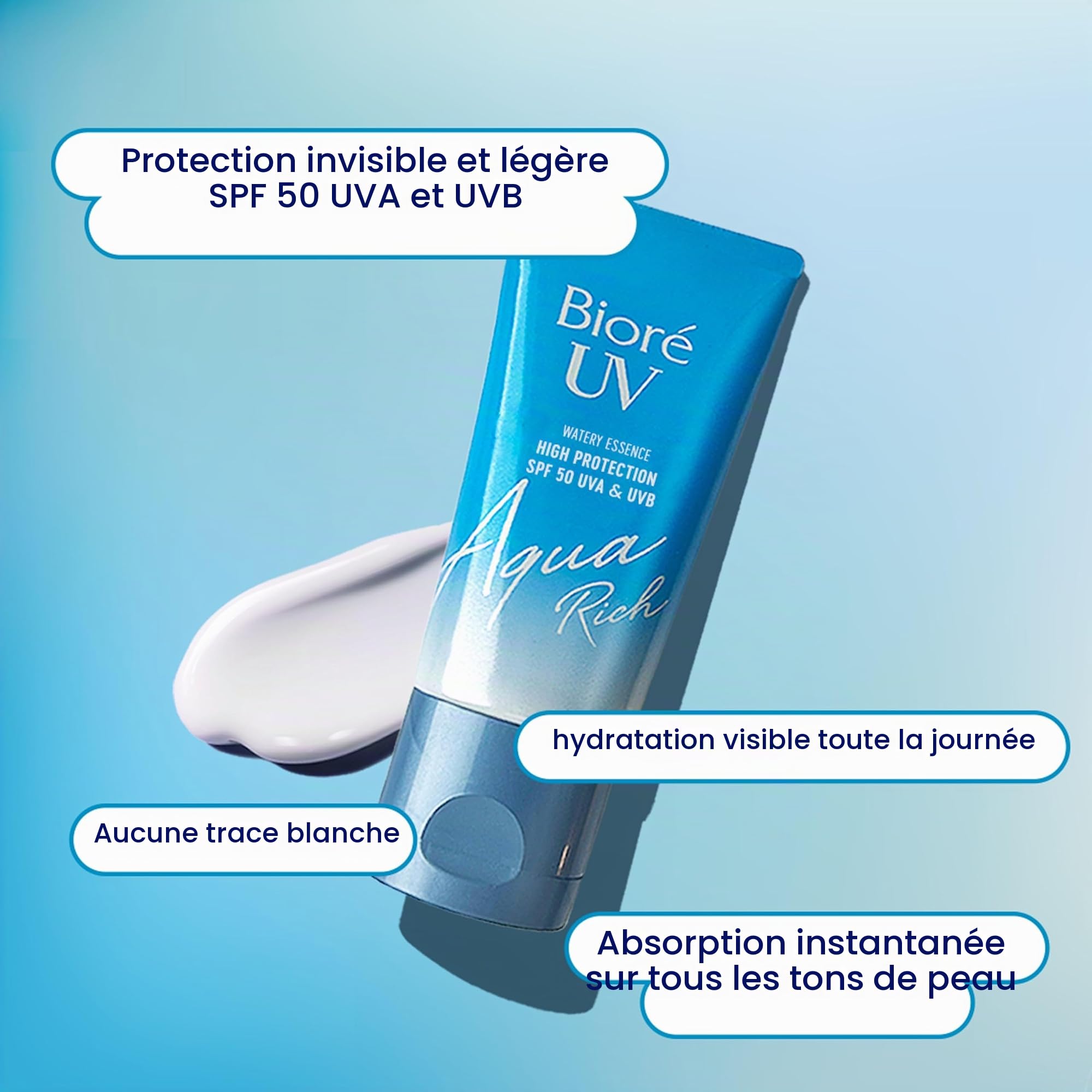 bior-uv-aqua-rich-watery-essence-spf50-pa-gel-cr-me-solaire-visage-hydratant-jap image 2