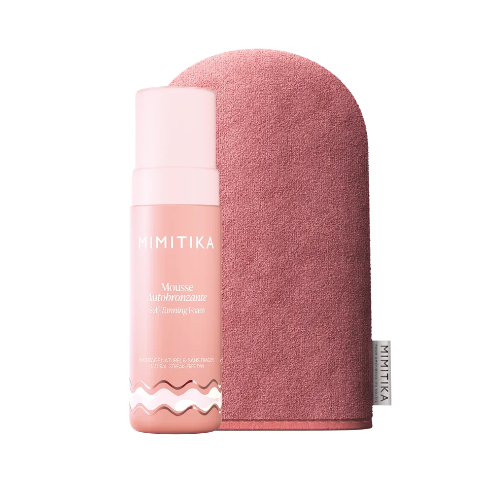 mimitika-routine-for-tan-lovers-mousse-autobronzante-corps-150-ml-gant-applicate image 1