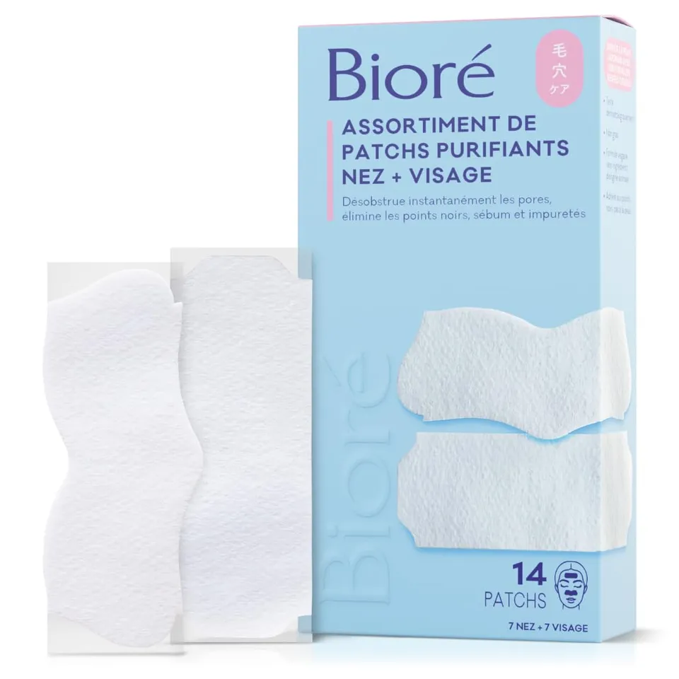 bior-assortiment-14-patchs-purifiants-nez-visage-anti-points-noirs image 1